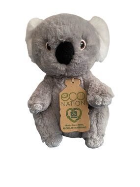 Eco Nation Grey Koala Plush Toy 8”